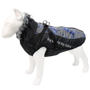 Winter Jacket for Large Dogs Fur Collar Waterproof Reflective Coat with Harness and Zipper Closure