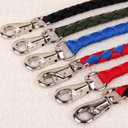 2 Way Braided Nylon Dual Dog Leash Double Lead for Walking or Running Couplers W Soft Padded Handle comes in 4 different colors New