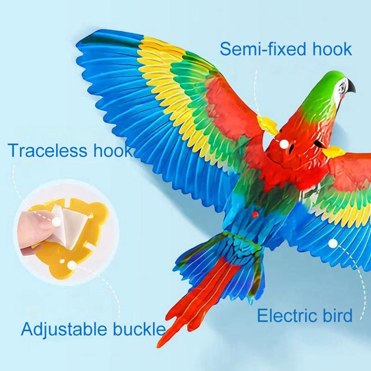 Flying Simulation Bird Interactive Cat Toys Electric Hanging Eagle Flying Bird