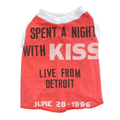 Upcycled Dog Tank - S "A NIGHT WITH KISS"