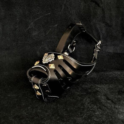 The Designer Basket Muzzle Black Leather