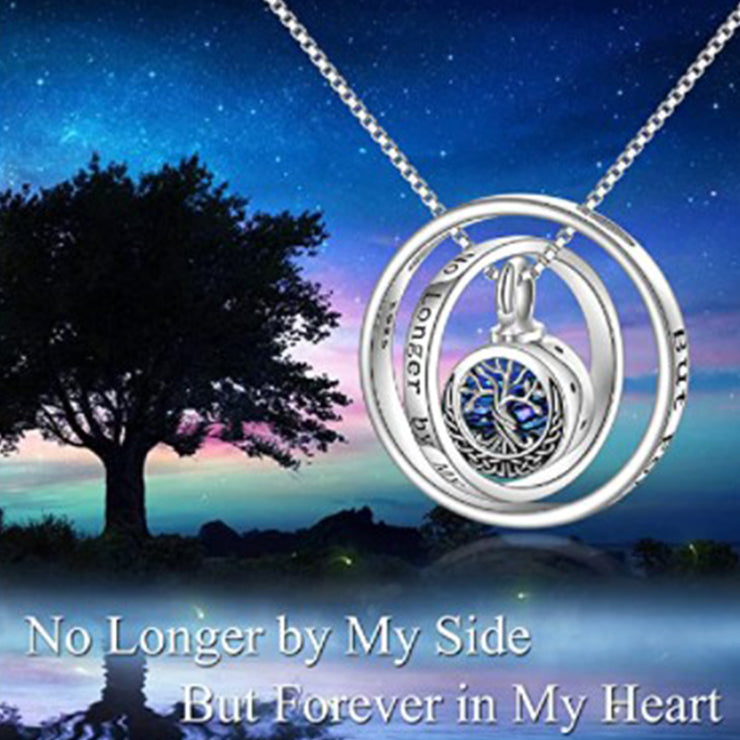 Heart Shaped Crystal Tree Urn Necklace Ashes Keepsake Pendant Jewelry Gifts For Women Girls