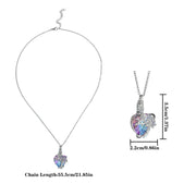 Heart Shaped Crystal Tree Urn Necklace Ashes Keepsake Pendant Jewelry Gifts For Women Girls