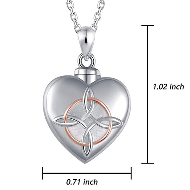 Heart Shaped Crystal Tree Urn Necklace Ashes Keepsake Pendant Jewelry Gifts For Women Girls