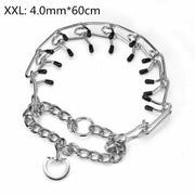 Pet Choker Quick Release Durable Chain Iron Outdoor Walking Dog Prong Collar With Snap Buckle Pinch Training Puppy Practical