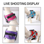 Chest Strap Nylon Waterproof Adjustable Customize Dog Name For Vest Collar Small Large Chihuahua Husky Dog Harness Accessories