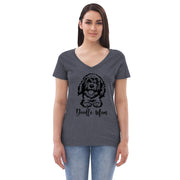 Doodle Mom Women’s recycled V-neck T-shirt